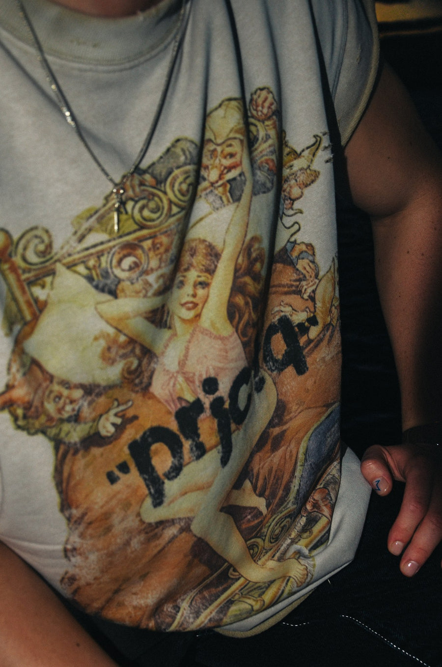 Detalle del estampado y la tela de BLANCA